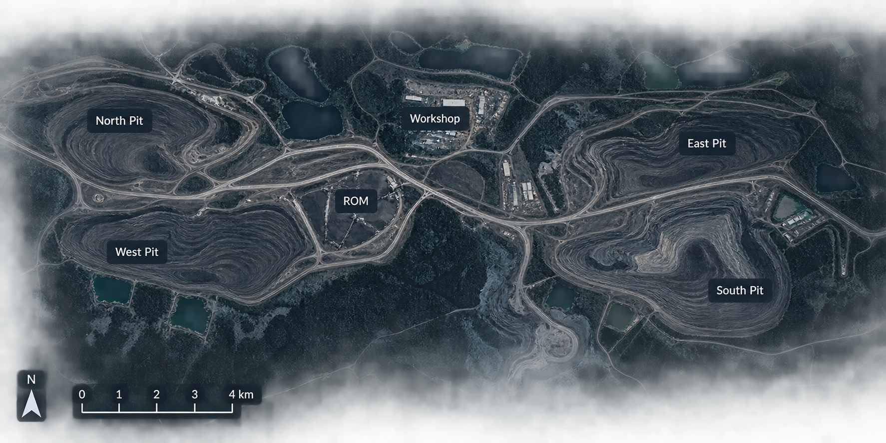 Mine site map